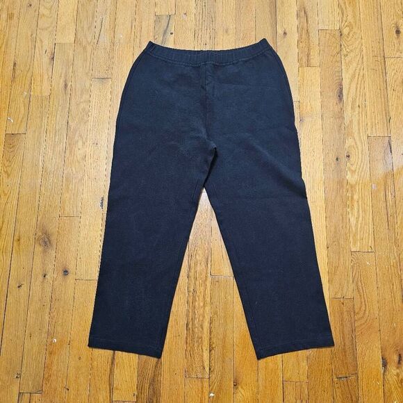 EILEEN FISHER Elastic Waist Ankle Petite Pants Black pants Size S - Picture 1 of 8